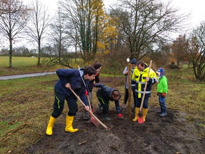 Baumpflanzaktion der Initiative ProNatur bei der Gemeinde Forst