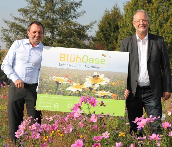 Blühoase Lebensraum für Nützlinge: Stadt Munderkingen und Initiative ProNatur der Erdgas Südwest