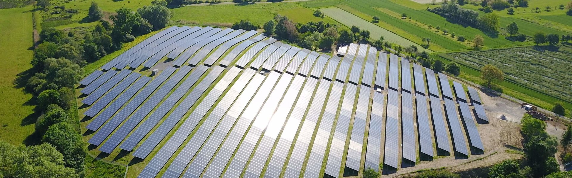 Freiflächen Photovoltaikanlage in Malsch von oben